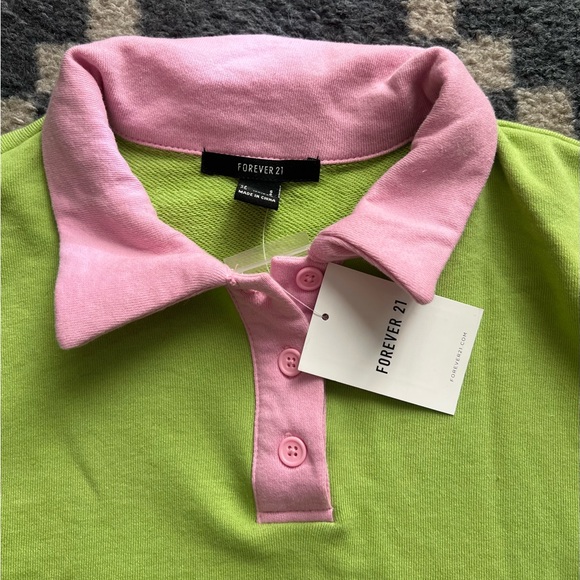 New! Forever 21 90’s cropped color block top sz s - Picture 2 of 3